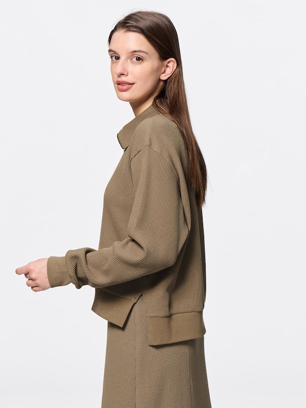 ワッフルハーフジッププルオーバー(長袖)RS+E