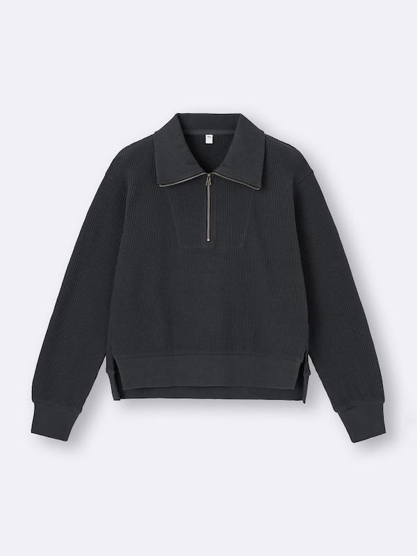 ワッフルハーフジッププルオーバー(長袖)RS+E