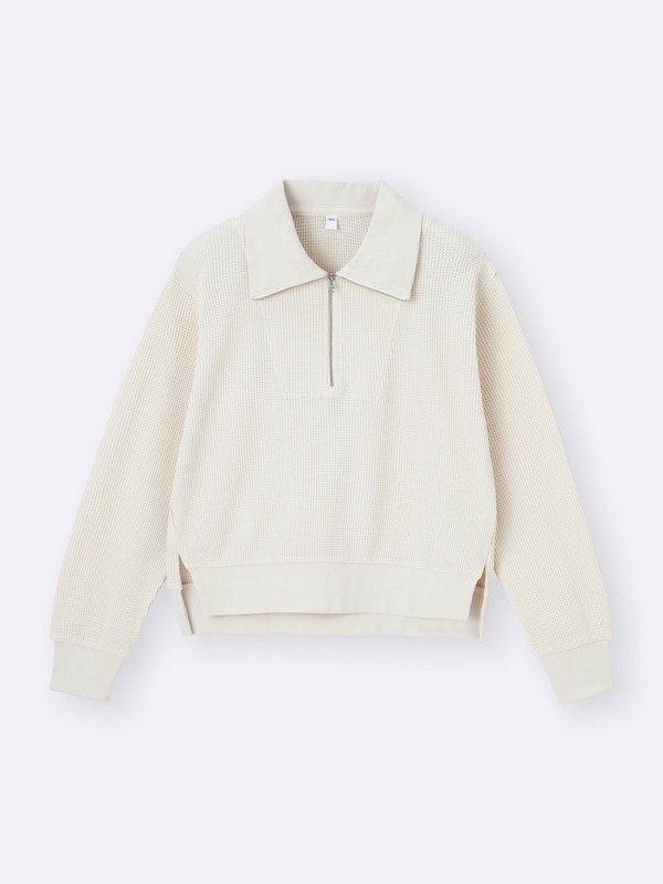 ワッフルハーフジッププルオーバー(長袖)RS+E