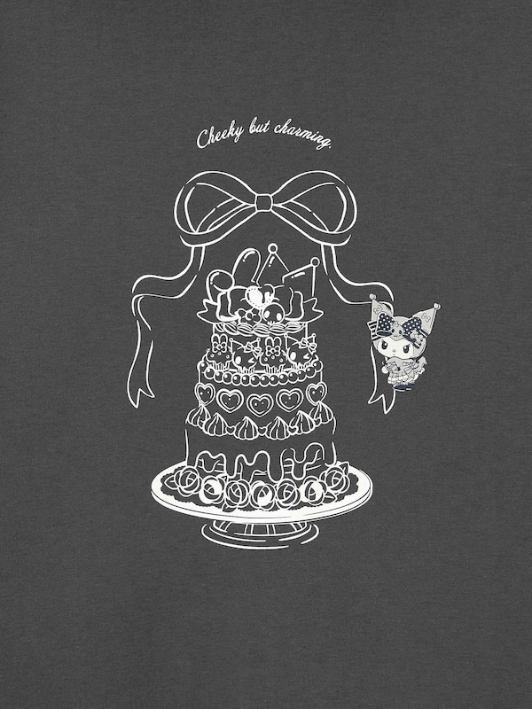 スウェットオーバーサイズフルジップパーカ Sanrio characters