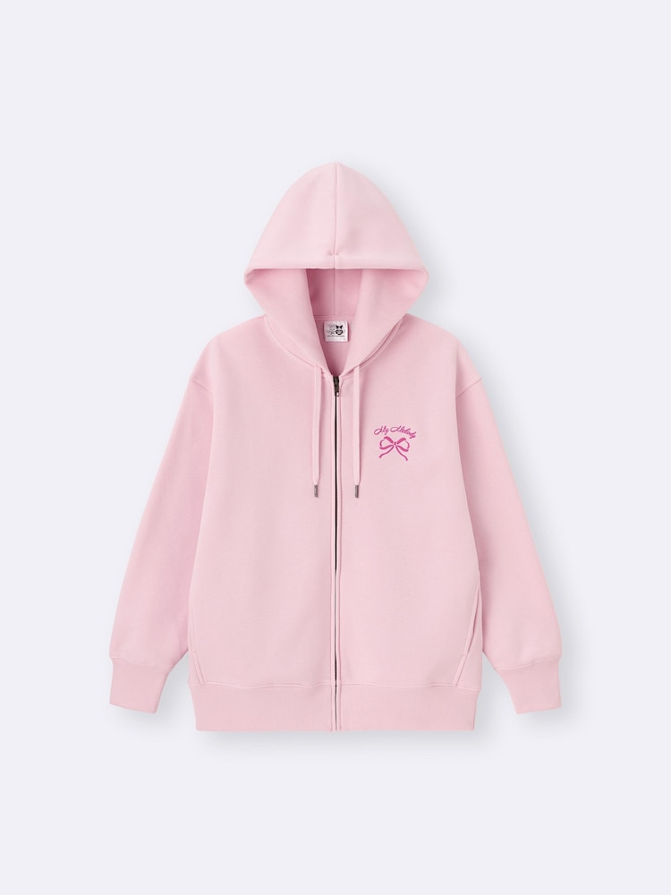 GU公式 | スウェットオーバーサイズフルジップパーカ Sanrio characters