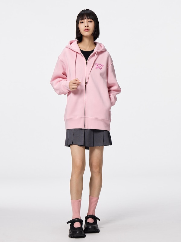 スウェットオーバーサイズフルジップパーカ Sanrio characters