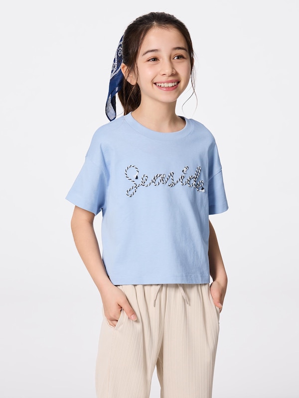 GIRLSグラフィックT(ロープ刺繍)