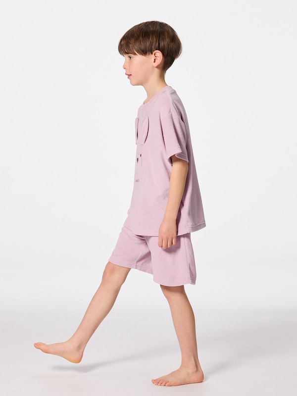 KIDS(男女兼用)パイルラウンジセット(半袖&ショートパンツ)(アニマル)+E