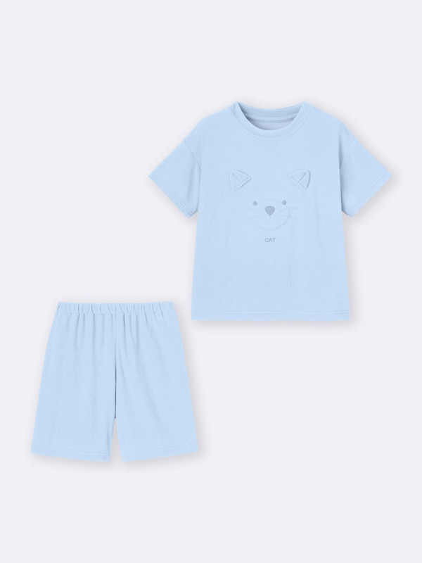 KIDSパイルラウンジセット(半袖&ショートパンツ)(アニマル)+E