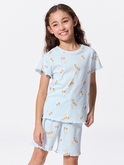 GIRLS 코튼 라운지 세트 (반팔 & 반바지) (독)