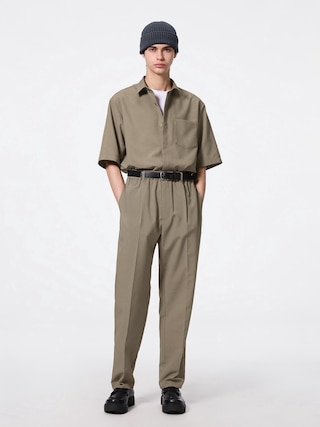 ドライタックワイドイージーパンツ+EC(丈長め75.5~79.5cm) 【メンズ】 【パンツ】【GU公式/ジーユー】 【BROWN】 ドライタックワイドイージーパンツ+EC(丈長め75.5~79.5cm) 【メンズ】 【パンツ】【GU公式/ジーユー】 【BROWN】