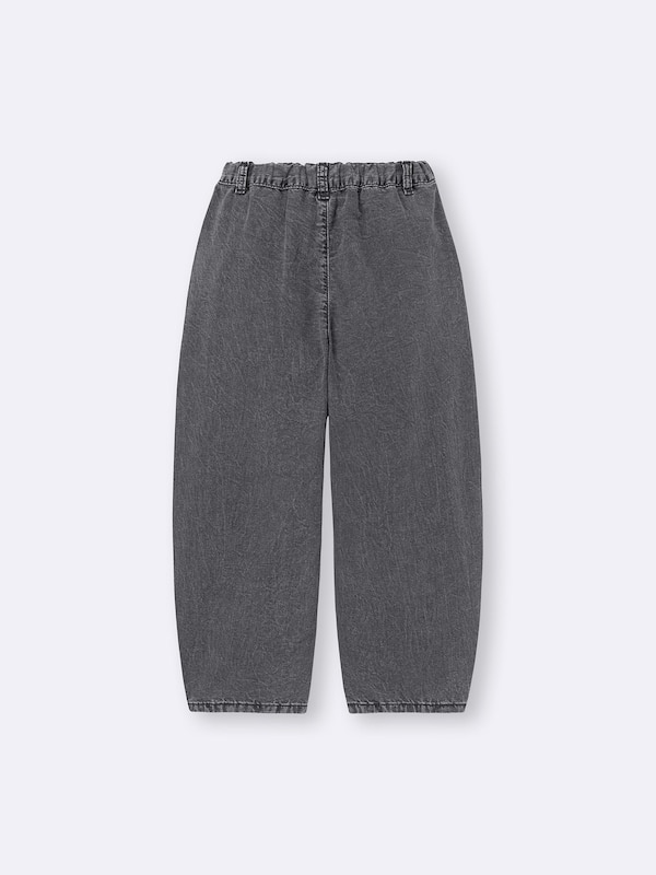 GIRLSライトデニムバレルレッグジーンズ