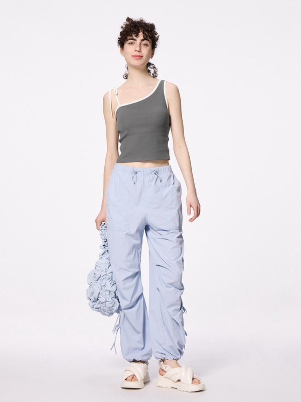 ブラフィールクロップドワンショルダータンクトップ+E