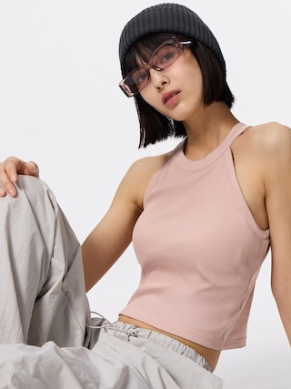 ブラフィールクロップドホルターネックタンクトップ 【レディース】 【Tシャツ・スウェット】【GU公式/ジーユー】 【PINK】 ブラフィールクロップドホルターネックタンクトップ 【レディース】 【Tシャツ・スウェット】【GU公式/ジーユー】 【PINK】