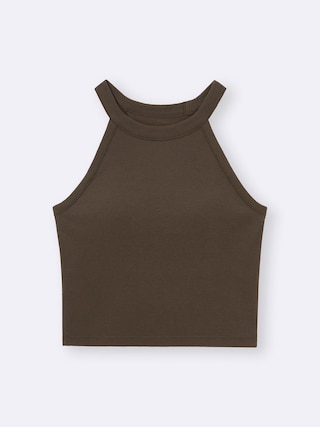 ブラフィールクロップドホルターネックタンクトップ 【レディース】 【Tシャツ・スウェット】【GU公式/ジーユー】 【DARK BROWN】 ブラフィールクロップドホルターネックタンクトップ 【レディース】 【Tシャツ・スウェット】【GU公式/ジーユー】 【DARK BROWN】