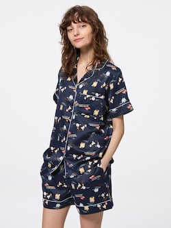 サテンパジャマ(半袖&ショートパンツ) CHIIKAWA