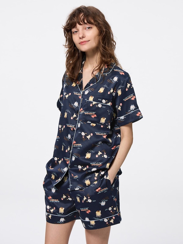 サテンパジャマ(半袖&ショートパンツ) CHIIKAWA