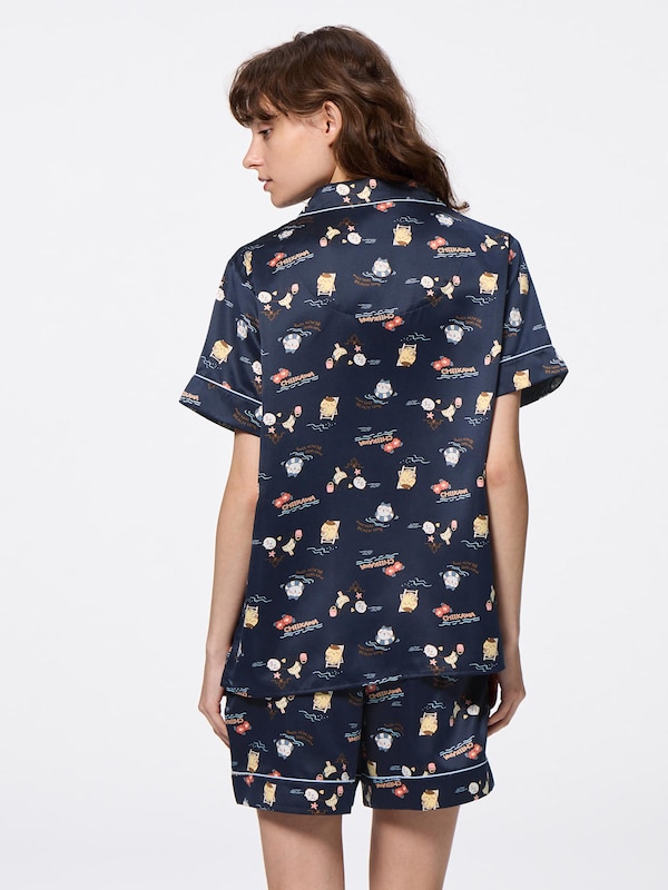 サテンパジャマ(半袖&ショートパンツ) CHIIKAWA