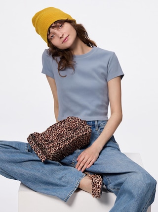 ウォッシュドリブミニT 【レディース】 【Tシャツ・スウェット】【GU公式/ジーユー】 【BLUE】 ウォッシュドリブミニT 【レディース】 【Tシャツ・スウェット】【GU公式/ジーユー】 【BLUE】