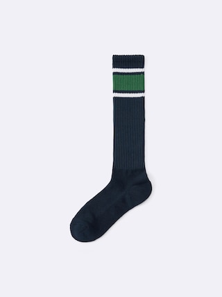 ハイソックス(ライン)+E 【メンズ】 【インナー・下着】【GU公式/ジーユー】 【NAVY】 ハイソックス(ライン)+E 【メンズ】 【インナー・下着】【GU公式/ジーユー】 【NAVY】