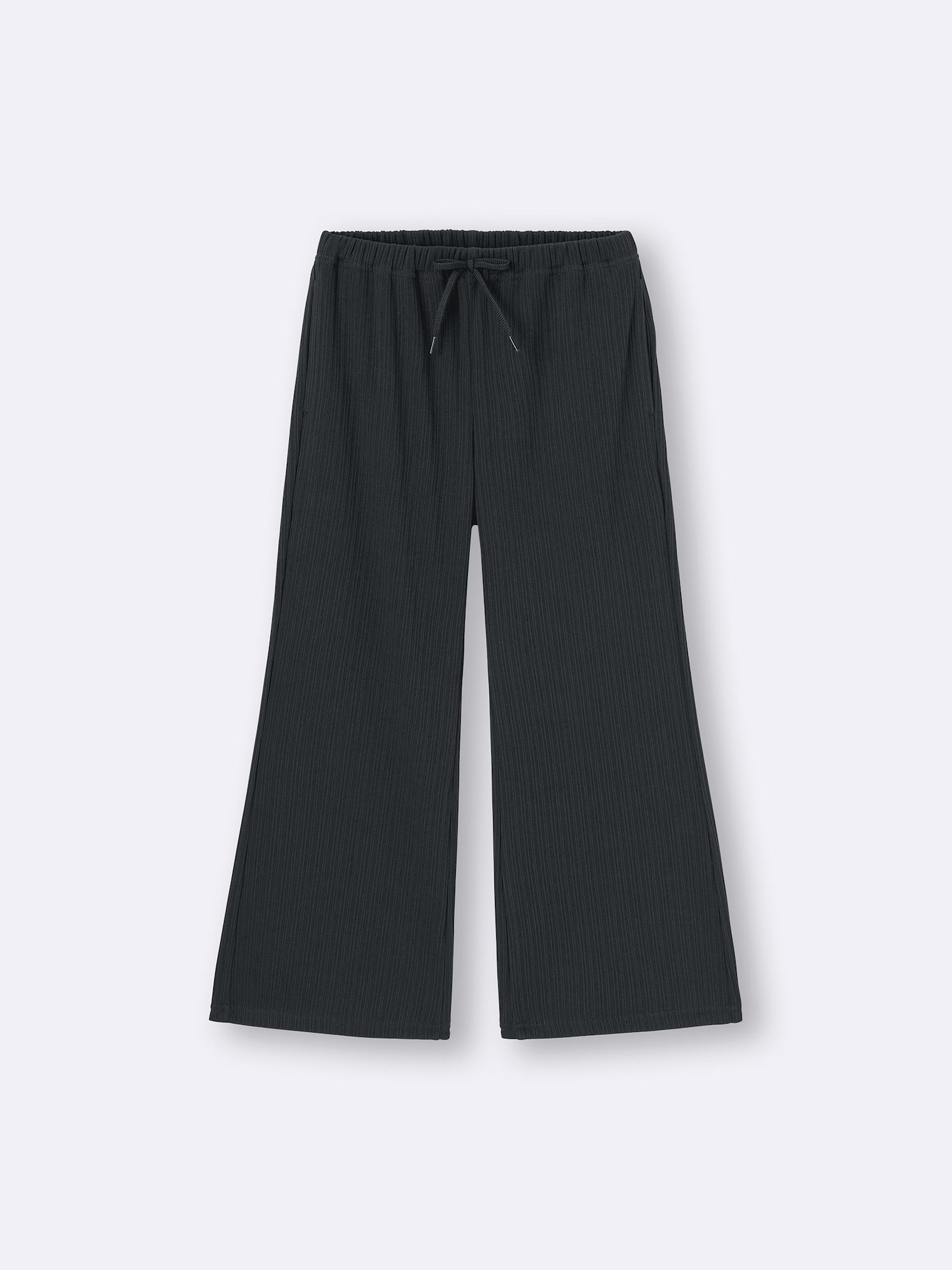 GU公式 | GIRLSリブプルオンワイドフレアパンツ