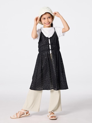 GIRLSレースキャミソールセットT 【KIDS・TEEN】 【キッズ Tシャツ・スウェット・ニット】【GU公式/ジーユー】 【BLACK】 GIRLSレースキャミソールセットT 【KIDS・TEEN】 【キッズ Tシャツ・スウェット・ニット】【GU公式/ジーユー】 【BLACK】