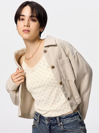 コットンブレンドクロップドキャミソール(ドライ)(ハート) 【レディース】 【Tシャツ・スウェット】【GU公式/ジーユー】 【NATURAL】 コットンブレンドクロップドキャミソール(ドライ)(ハート) 【レディース】 【Tシャツ・スウェット】【GU公式/ジーユー】 【NATURAL】