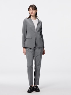 ウォッシャブルテーパードパンツZ+EC(丈長め73.0cm)