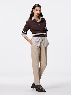 ウォッシャブルテーパードパンツZ+EC(丈長め73.0cm)