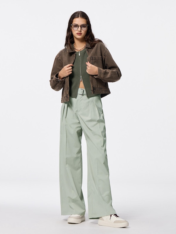 ベルテッドワイドパンツ+EC(丈長め80.0cm)