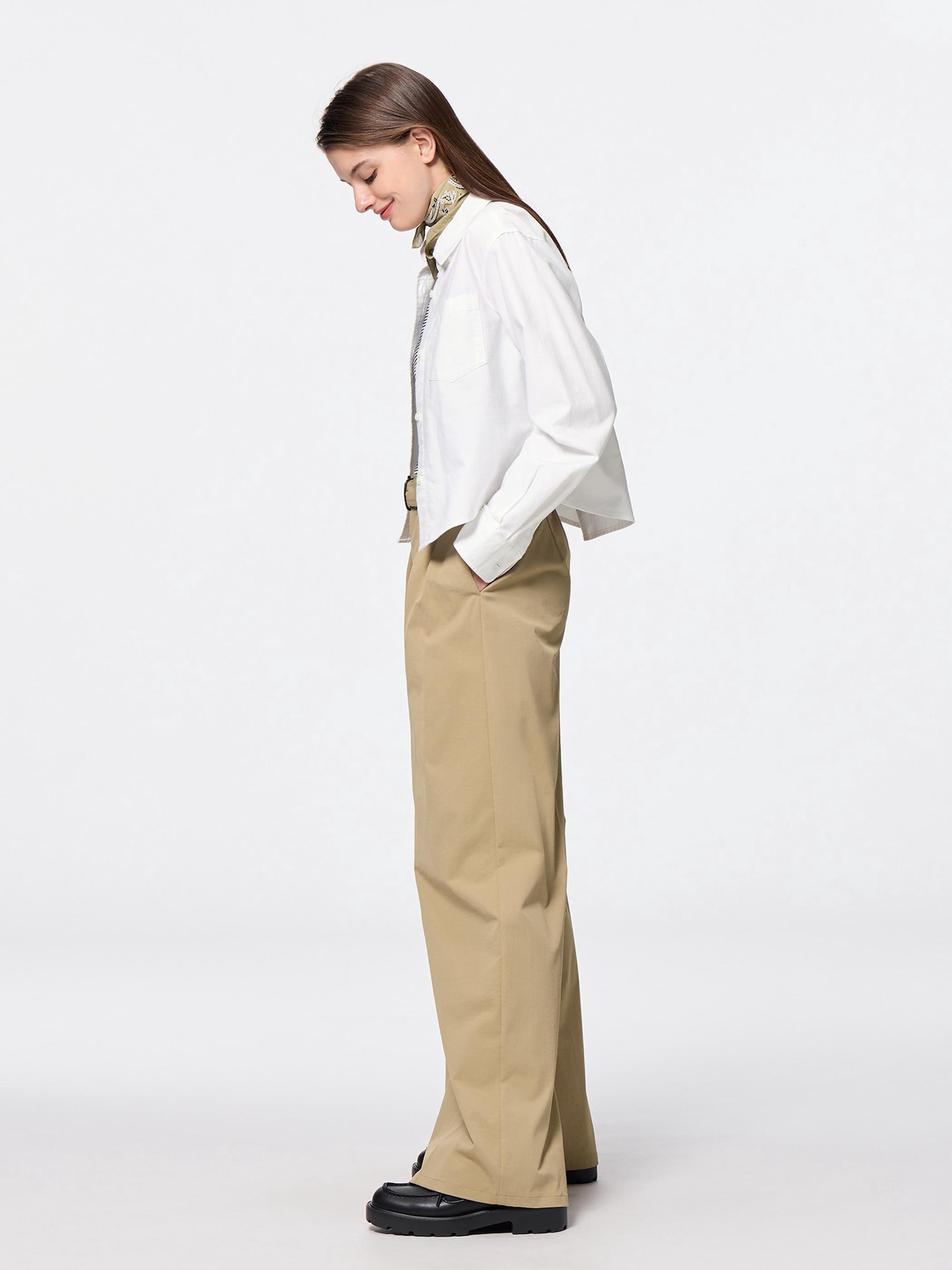 その他 X56 GU公式 | ベルテッドワイドパンツ+EC(丈長め80.0cm)