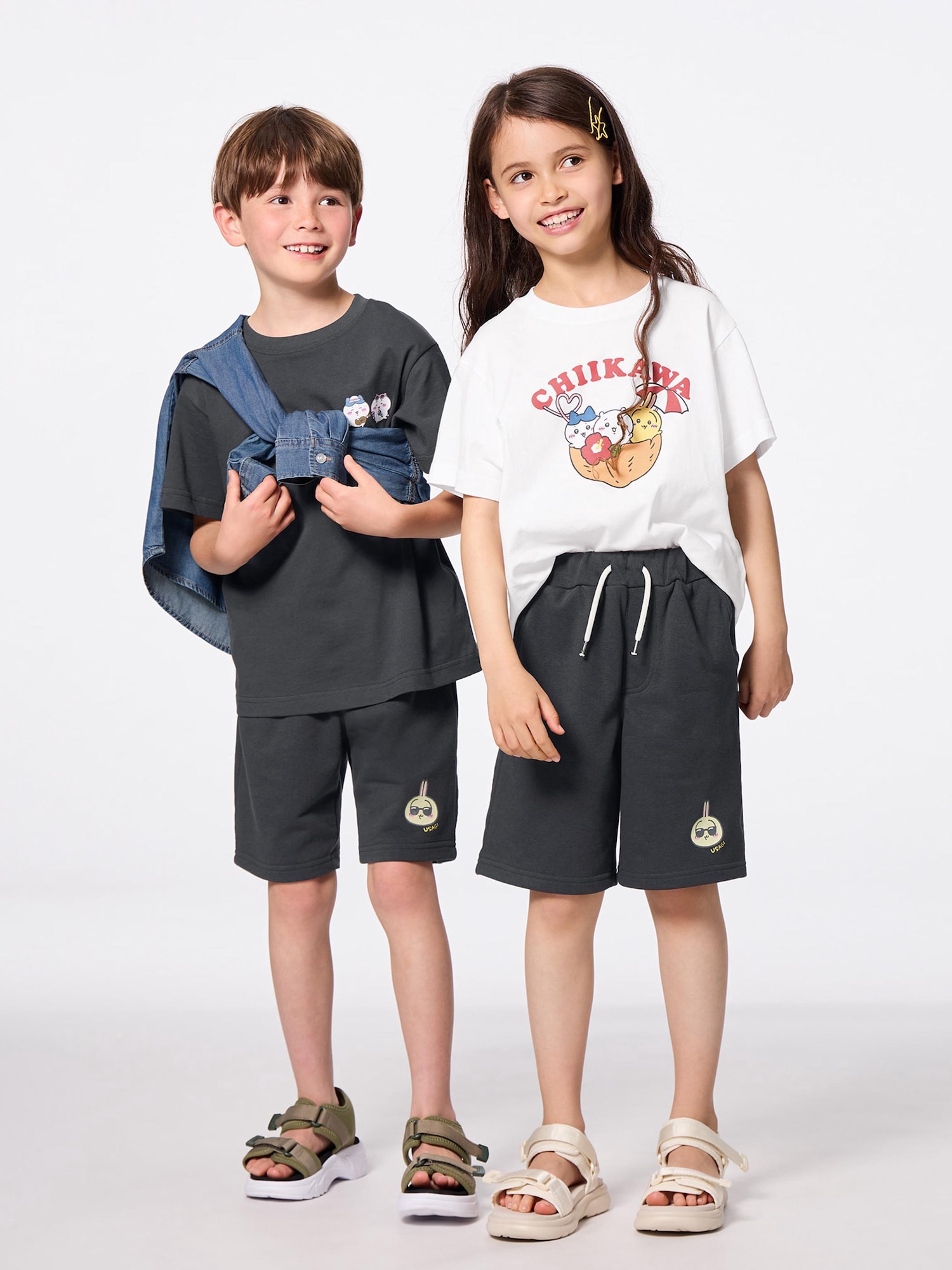GU公式 | KIDS(男女兼用) スウェットハーフパンツ CHIIKAWA