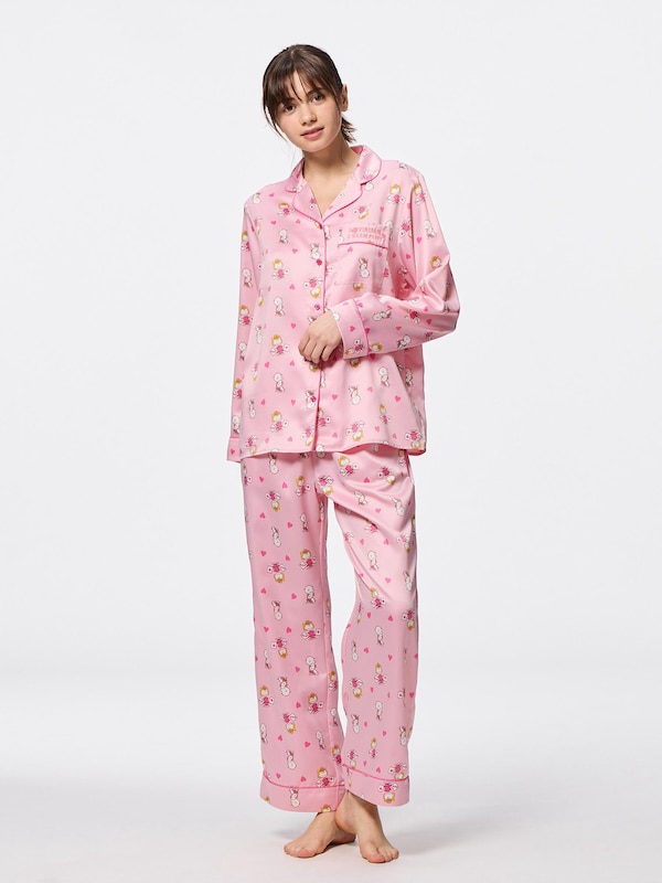 サテンパジャマ(長袖&ロングパンツ) Peanuts