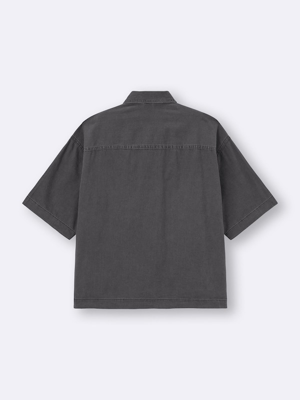 デニムボクシーワークシャツ(5分袖)