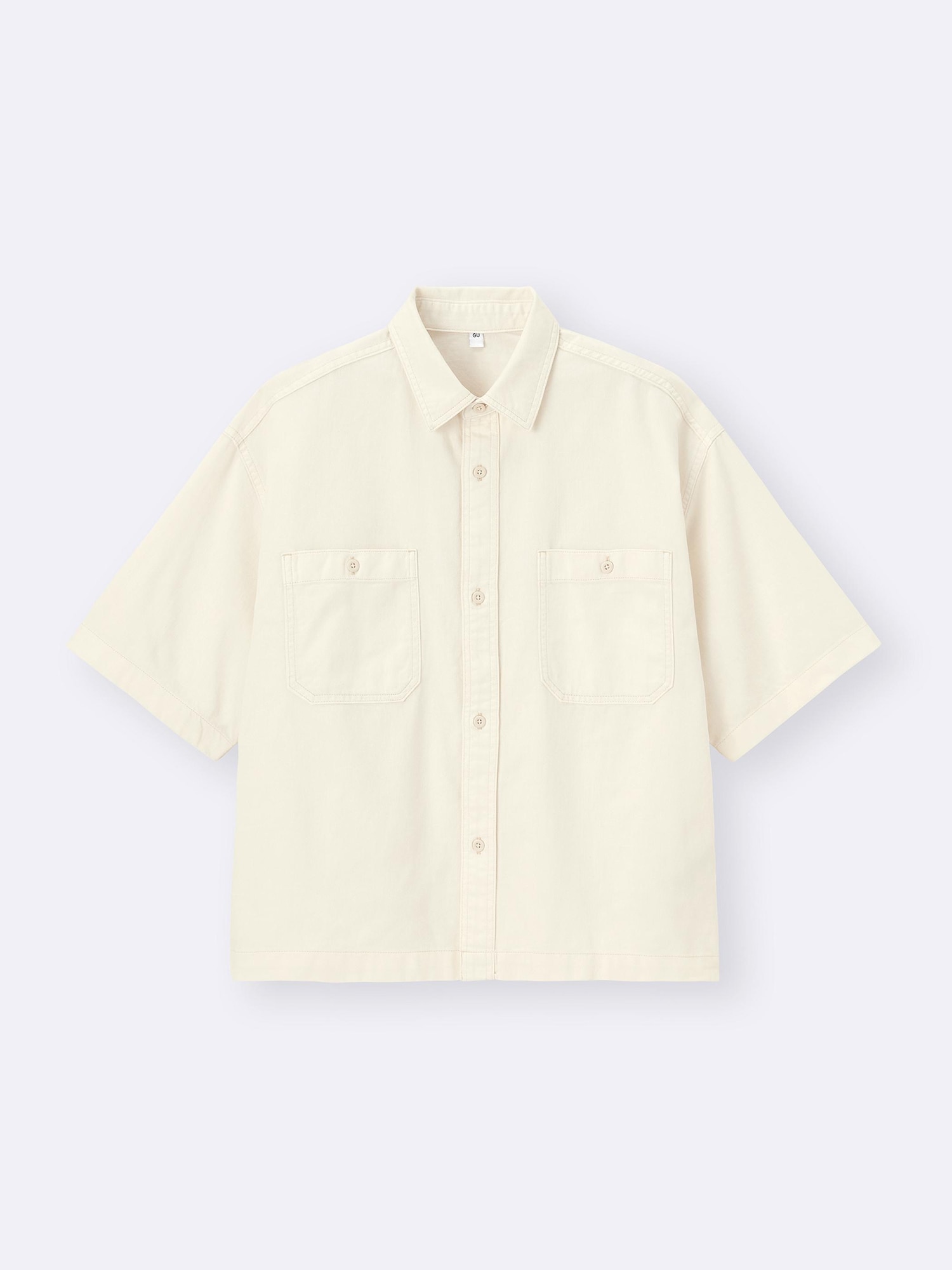 GU公式 | デニムボクシーワークシャツ(5分袖)