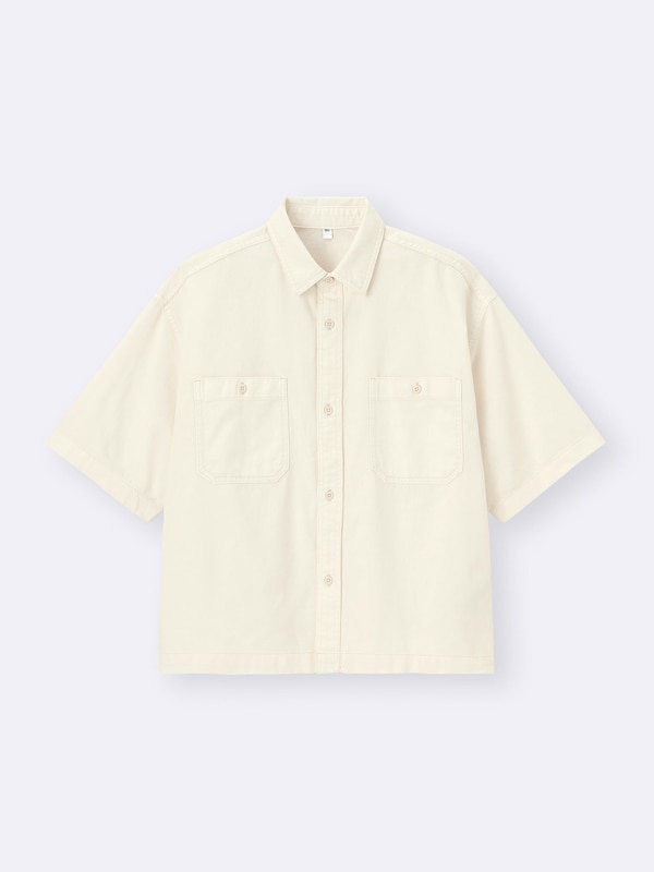 デニムボクシーワークシャツ(5分袖)