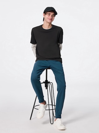 ドライストレッチジョガーパンツGA+EC(丈長め76.0～80.0cm) 【メンズ】 【パンツ】【GU公式/ジーユー】 【BLUE】