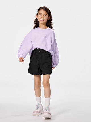 GIRLSペーパーバッグウエストショーツ 【KIDS・TEEN】 【キッズ パンツ・スカート】【GU公式/ジーユー】 【BLACK】 GIRLSペーパーバッグウエストショーツ 【KIDS・TEEN】 【キッズ パンツ・スカート】【GU公式/ジーユー】 【BLACK】