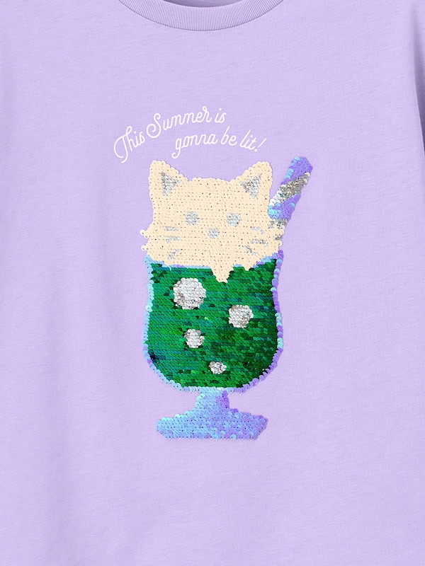 GIRLSスパンコールT(キャット)