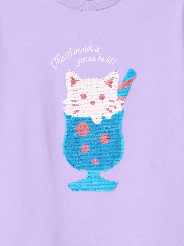 GIRLSスパンコールT(キャット)