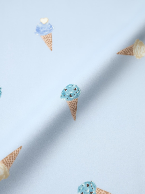 GIRLSサテンパジャマ(半袖&ショートパンツ)(アイスクリーム)