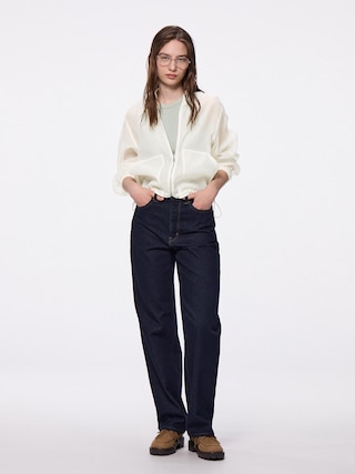 ハイライズストレートジーンズ+EC(丈長め81.0cm) 【レディース】 【パンツ】【GU公式/ジーユー】 【NAVY】 ハイライズストレートジーンズ+EC(丈長め81.0cm) 【レディース】 【パンツ】【GU公式/ジーユー】 【NAVY】