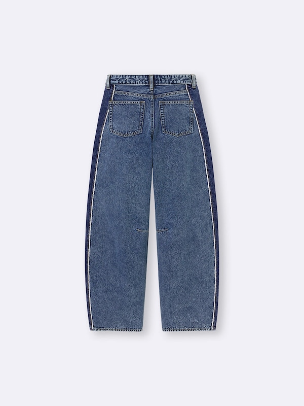 2トーンバレルレッグジーンズ+EC(丈長め81.0cm)