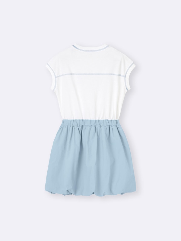 GIRLSカットソーコンビネーションバブルワンピース