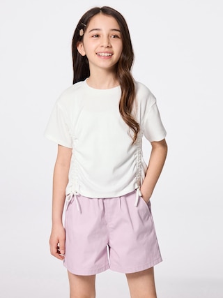 GIRLSルーシングT+E 【KIDS・TEEN】 【キッズ Tシャツ・スウェット・ニット】【GU公式/ジーユー】 【OFF WHITE】 GIRLSルーシングT+E 【KIDS・TEEN】 【キッズ Tシャツ・スウェット・ニット】【GU公式/ジーユー】 【OFF WHITE】
