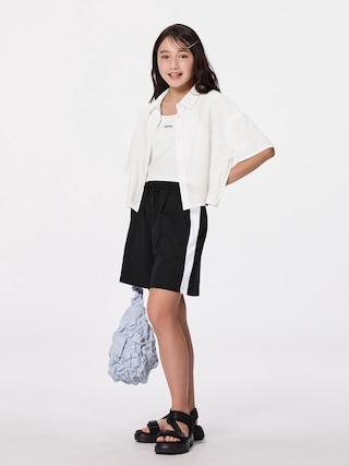 GIRLSスウェットショートパンツJR+E 【KIDS・TEEN】 【TEEN(ティーン)】【GU公式/ジーユー】 【BLACK】 GIRLSスウェットショートパンツJR+E 【KIDS・TEEN】 【TEEN(ティーン)】【GU公式/ジーユー】 【BLACK】
