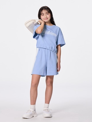 GIRLSスウェットショートパンツJR+E 【KIDS・TEEN】 【TEEN(ティーン)】【GU公式/ジーユー】 【BLUE】 GIRLSスウェットショートパンツJR+E 【KIDS・TEEN】 【TEEN(ティーン)】【GU公式/ジーユー】 【BLUE】