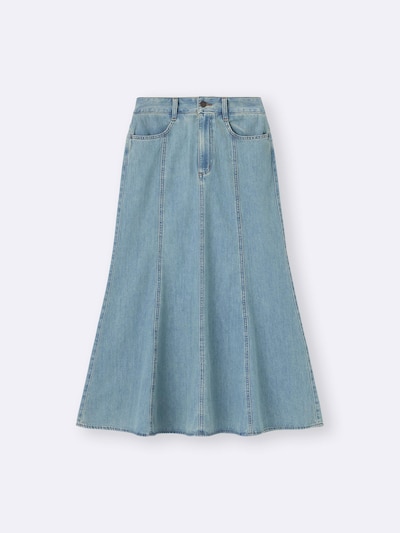 ライトデニムフレアマキシスカート