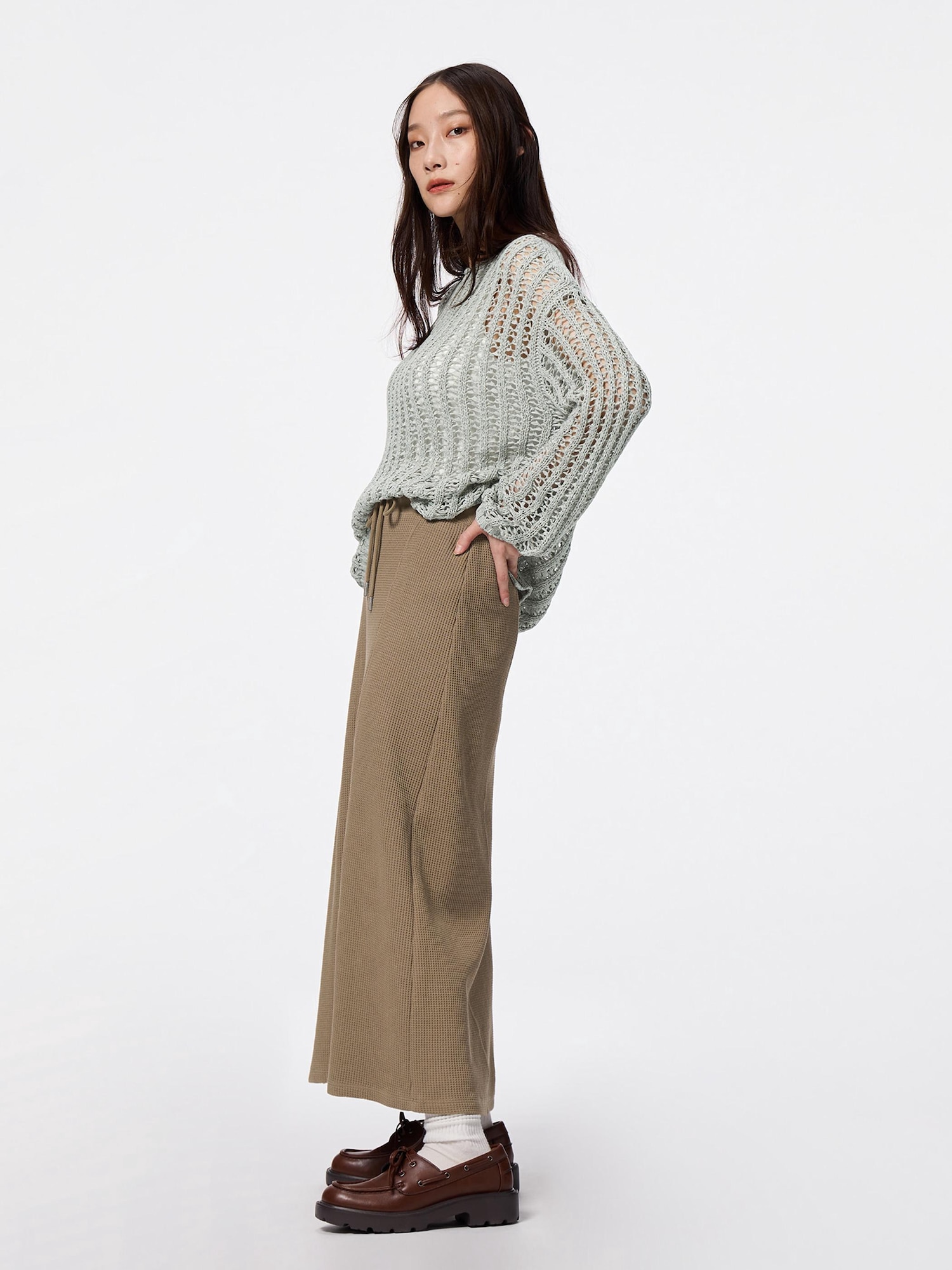 美品　THIRD MAGAZINEワッフルロングスカート サードマガジンTHIRD MAGAZINEワッフルロングスカート