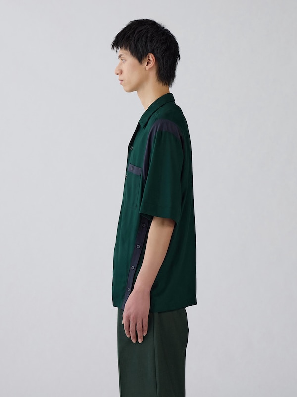 オープンカラーシャツ(5分袖) by rokh