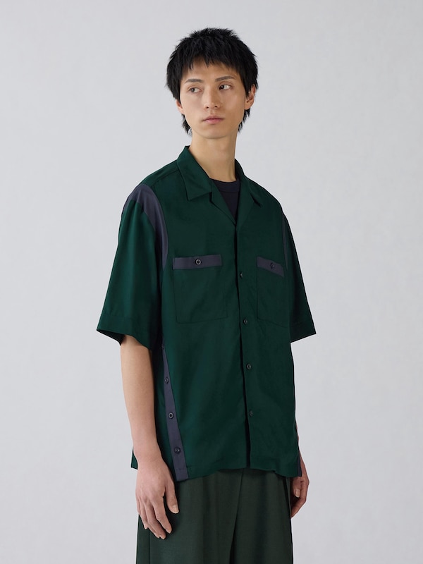 オープンカラーシャツ(5分袖) by rokh