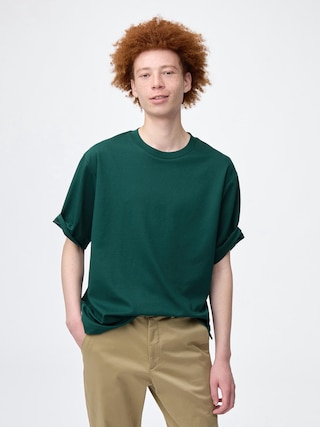 ドライポンチT(5分袖) 【メンズ】 【Tシャツ・スウェット】【GU公式/ジーユー】 【DARK GREEN】 ドライポンチT(5分袖) 【メンズ】 【Tシャツ・スウェット】【GU公式/ジーユー】 【DARK GREEN】