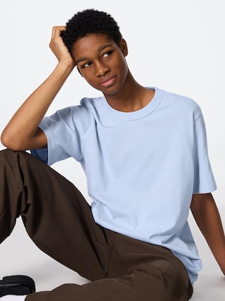 コットンクルーネックT 【メンズ】 【Tシャツ・スウェット】【GU公式/ジーユー】 【BLUE】 コットンクルーネックT 【メンズ】 【Tシャツ・スウェット】【GU公式/ジーユー】 【BLUE】