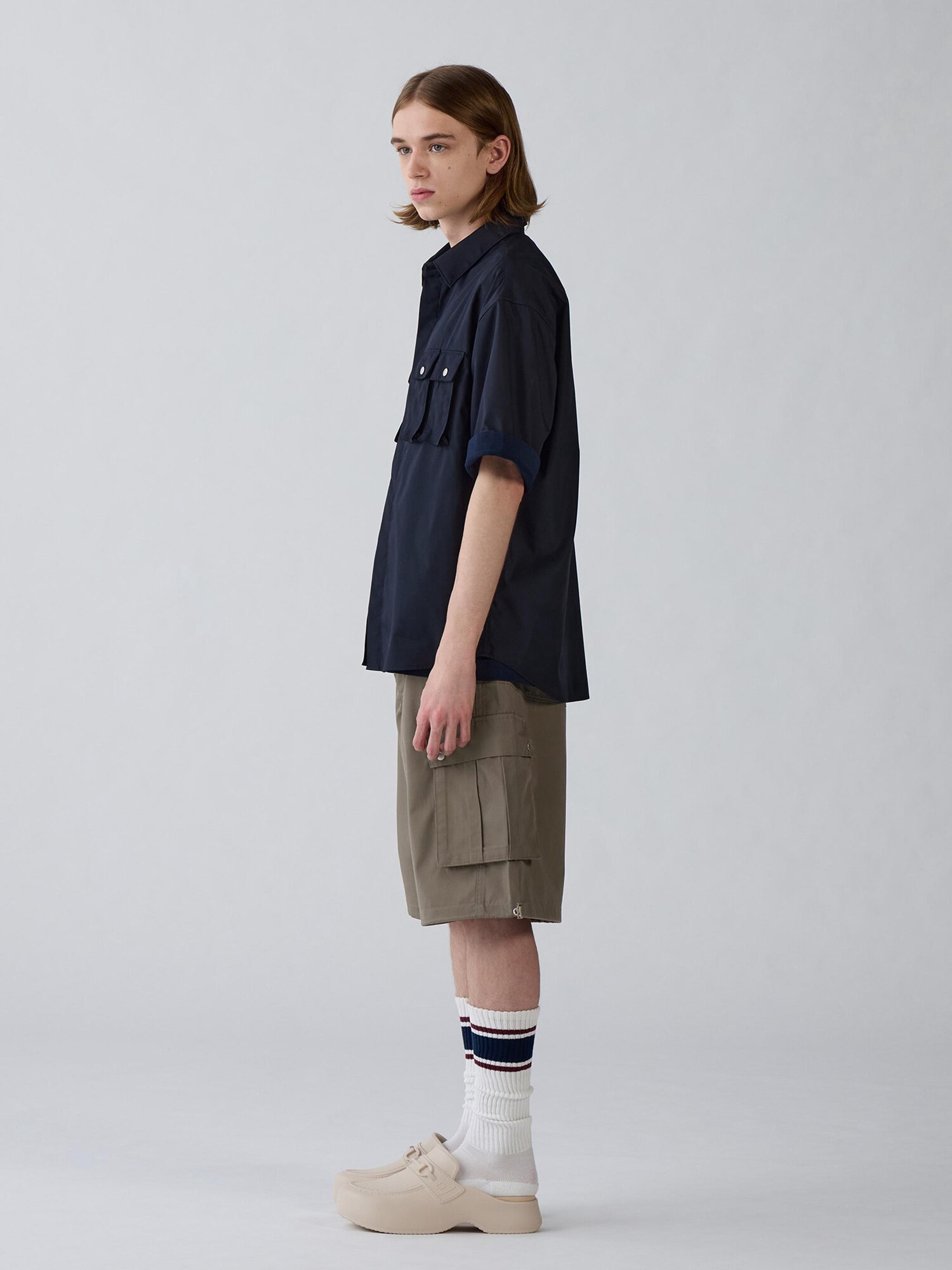 taka 定価26400円 コンフェクト コットンリネン カーゴショーツ GU公式 | ワイドカーゴショーツ by rokh